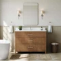Wyndham Collection Isola 48" Free Standing Single Basin Vanity Set with Cabinet and Quartz Vanity Top