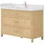 Wyndham Collection Isola 48" Free Standing Single Basin Vanity Set with Cabinet and Quartz Vanity Top