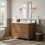 Wyndham Collection Isola 48" Free Standing Single Basin Vanity Set with Cabinet and Quartz Vanity Top