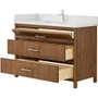 Wyndham Collection Isola 48" Free Standing Single Basin Vanity Set with Cabinet and Quartz Vanity Top