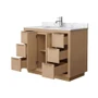 Wyndham Collection Maroni 42" Free Standing Single Basin Vanity Set with Cabinet and Marble Vanity Top