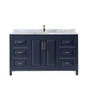 Wyndham Collection Daria 60" Free Standing Single Vanity Set with MDF Cabinet, Marble Vanity Top, and Undermount Sink