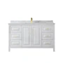 Wyndham Collection Daria 60" Free Standing Single Vanity Set with MDF Cabinet, Marble Vanity Top, and Undermount Sink