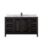 Wyndham Collection Daria 60" Free Standing Single Vanity Set with MDF Cabinet, Marble Vanity Top, and Undermount Sink