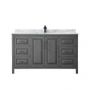 Wyndham Collection Daria 60" Free Standing Single Vanity Set with MDF Cabinet, Marble Vanity Top, and Undermount Sink
