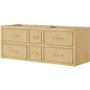 Wyndham Collection Isola WM 60" Double Wall Mounted Vanity Cabinet Only - Less Vanity Top