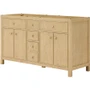 Wyndham Collection Rian 60" Double Free Standing Vanity Cabinet Only - Less Vanity Top