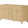 Wyndham Collection Rian 60" Double Free Standing Vanity Cabinet Only - Less Vanity Top