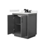 Wyndham Collection Icon 30" Free Standing Single Basin Vanity Set with Cabinet and Quartz Vanity Top
