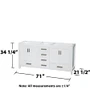 Wyndham Collection Sheffield 71" Double Free Standing Vanity Cabinet - Less Vanity Top