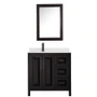 Wyndham Collection Daria 36" Free Standing Single Basin Vanity Set with Cabinet, Quartz Vanity Top, and Medicine Cabinet
