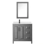 Wyndham Collection Daria 36" Free Standing Single Basin Vanity Set with Cabinet, Quartz Vanity Top, and Medicine Cabinet