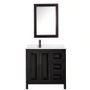 Wyndham Collection Daria 36" Free Standing Single Basin Vanity Set with Cabinet, Quartz Vanity Top, and Medicine Cabinet