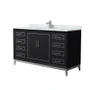 Wyndham Collection Marlena 60" Free Standing Single Basin Vanity Set with Cabinet and Marble Vanity Top