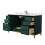 Wyndham Collection Marlena 60" Free Standing Single Basin Vanity Set with Cabinet and Marble Vanity Top