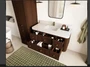 Royal Daisy 48 inch Wall Solid Wood Mounted Bathroom Vanity Teak