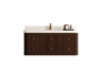 Royal Daisy 48 inch Wall Solid Wood Mounted Bathroom Vanity Teak