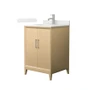 Wyndham Collection Janna 24" Free Standing Single Basin Vanity Set with Cabinet and Quartz Vanity Top