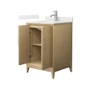 Wyndham Collection Janna 24" Free Standing Single Basin Vanity Set with Cabinet and Quartz Vanity Top