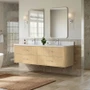 Wyndham Collection Francesca WM 72" Wall Mounted Double Basin Vanity Set with Cabinet and Quartz Vanity Top
