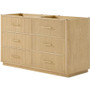 Wyndham Collection Francesca 60" Double Free Standing Vanity Cabinet Only - Less Vanity Top