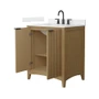 Wyndham Collection Palmilla 30" Free Standing Single Basin Vanity Set with Cabinet and Cultured Marble Vanity Top