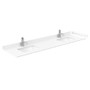Wyndham Collection Maroni 80" Free Standing Double Basin Vanity Set with Cabinet and Cultured Marble Vanity Top