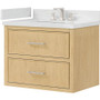 Wyndham Collection Isola WM 30" Wall Mounted Single Basin Vanity Set with Cabinet and Quartz Vanity Top