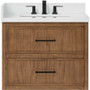 Wyndham Collection Isola WM 30" Wall Mounted Single Basin Vanity Set with Cabinet and Quartz Vanity Top