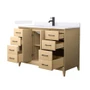 Wyndham Collection Janna 48" Free Standing Single Basin Vanity Set with Cabinet and Quartz Vanity Top