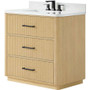 Wyndham Collection Francesca 36" Free Standing Single Basin Vanity Set with Cabinet and Quartz Vanity Top