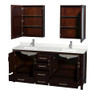 Wyndham Collection Sheffield 72" Free Standing Double Basin Vanity Set with Cabinet, Quartz Vanity Top, and Medicine Cabinet