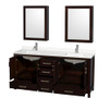 Wyndham Collection Sheffield 72" Free Standing Double Basin Vanity Set with Cabinet, Quartz Vanity Top, and Medicine Cabinet