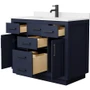 Wyndham Collection Beckett TK 42" Free Standing Single Basin Vanity Set with Cabinet and Quartz Vanity Top