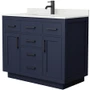 Wyndham Collection Beckett TK 42" Free Standing Single Basin Vanity Set with Cabinet and Quartz Vanity Top