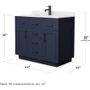 Wyndham Collection Beckett TK 42" Free Standing Single Basin Vanity Set with Cabinet and Quartz Vanity Top