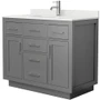 Wyndham Collection Beckett TK 42" Free Standing Single Basin Vanity Set with Cabinet and Quartz Vanity Top