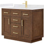 Wyndham Collection Beckett TK 42" Free Standing Single Basin Vanity Set with Cabinet and Quartz Vanity Top
