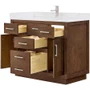 Wyndham Collection Beckett TK 42" Free Standing Single Basin Vanity Set with Cabinet and Quartz Vanity Top