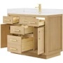 Wyndham Collection Beckett TK 42" Free Standing Single Basin Vanity Set with Cabinet and Quartz Vanity Top