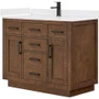 Wyndham Collection Beckett TK 42" Free Standing Single Basin Vanity Set with Cabinet and Quartz Vanity Top