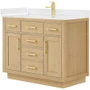 Wyndham Collection Beckett TK 42" Free Standing Single Basin Vanity Set with Cabinet and Quartz Vanity Top