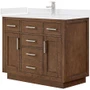 Wyndham Collection Beckett TK 42" Free Standing Single Basin Vanity Set with Cabinet and Quartz Vanity Top