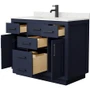 Wyndham Collection Beckett TK 42" Free Standing Single Basin Vanity Set with Cabinet and Quartz Vanity Top