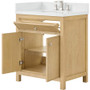 Wyndham Collection Rian 30" Free Standing Single Basin Vanity Set with Cabinet and Quartz Vanity Top