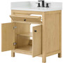 Wyndham Collection Rian 30" Free Standing Single Basin Vanity Set with Cabinet and Quartz Vanity Top