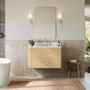 Wyndham Collection Francesca WM 36" Wall Mounted Single Basin Vanity Set with Cabinet and Quartz Vanity Top