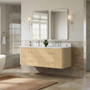 Wyndham Collection Francesca WM 60" Wall Mounted Double Basin Vanity Set with Cabinet and Quartz Vanity Top