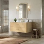 Wyndham Collection Francesca WM 48" Wall Mounted Single Basin Vanity Set with Cabinet and Quartz Vanity Top