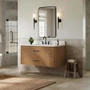 Wyndham Collection Francesca WM 48" Wall Mounted Single Basin Vanity Set with Cabinet and Quartz Vanity Top